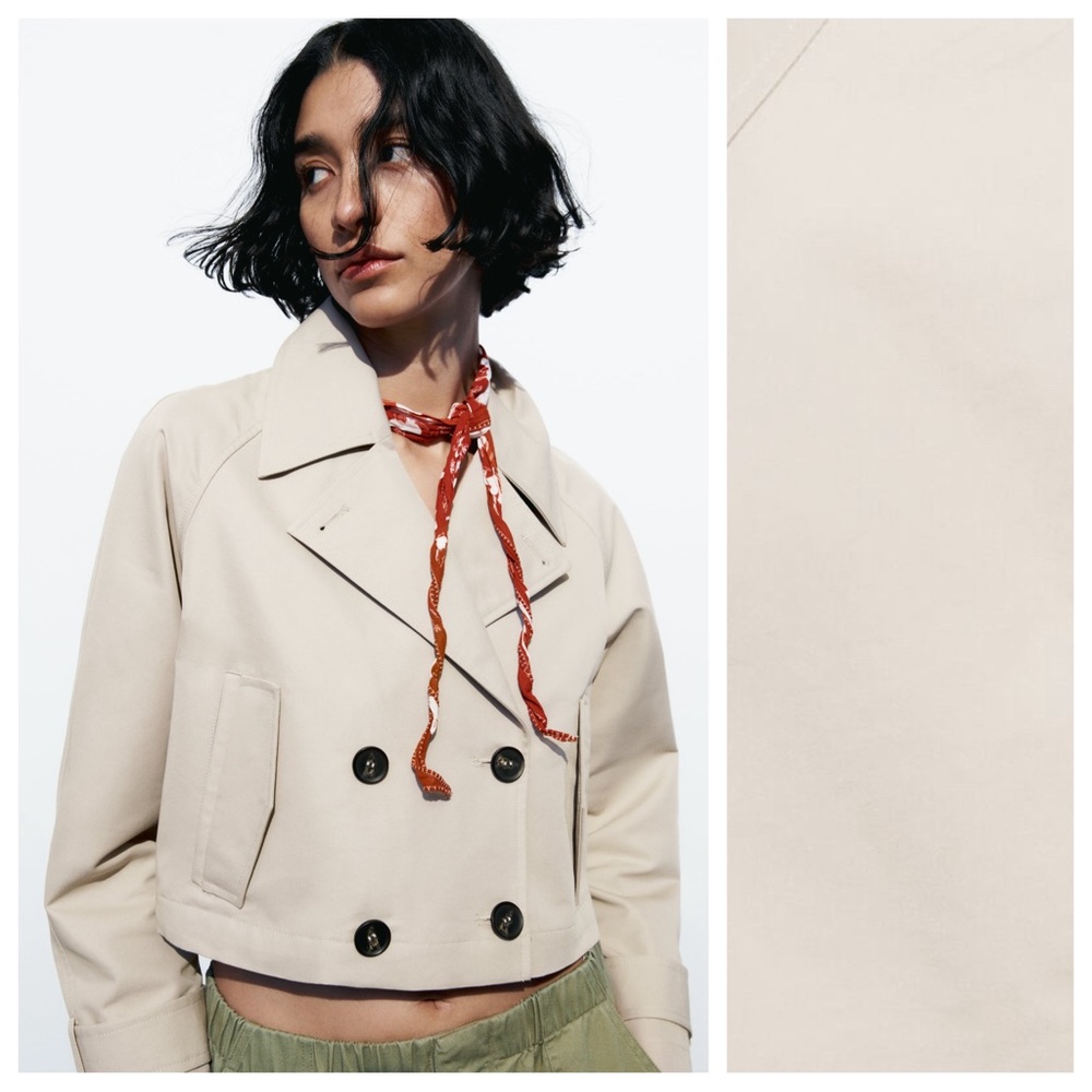 Zara Tan Trench Coat Modern Minimalist Design